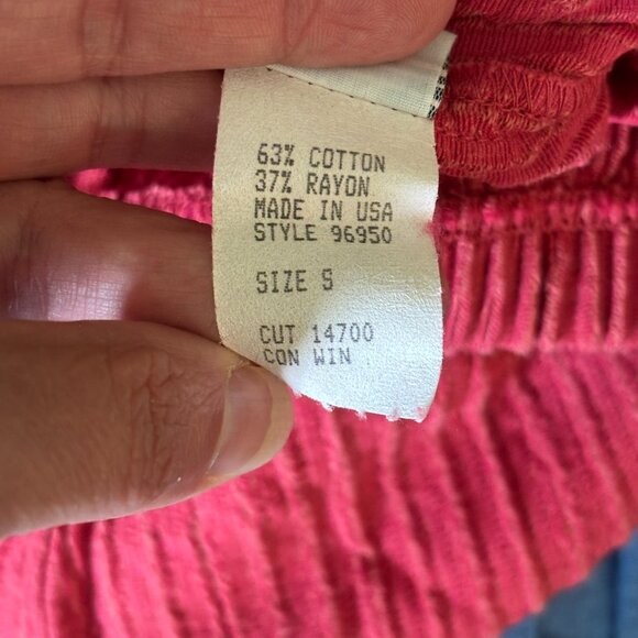 NEW CUT LOOSE Textured Pull On Maxi Skirt in Coral Red SZ S - Picture 8 of 10